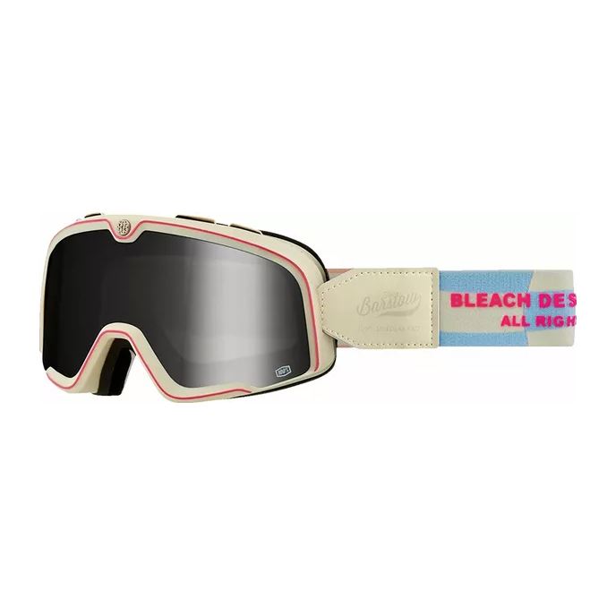 100% MX Goggles Barstow Bleach Design Werks Silver Mirror